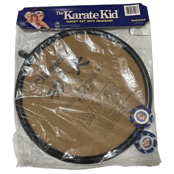 VTG 1986 The Karate Kid Target Set With Headband & Throwing Star NIB NOS Sealed